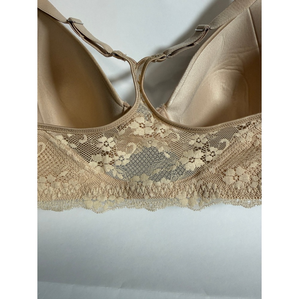 Maidenform New 38DD 07112 Front Close One Fab Fit Xtra Coverage T-Back Bra Beige - Picture 6 of 9